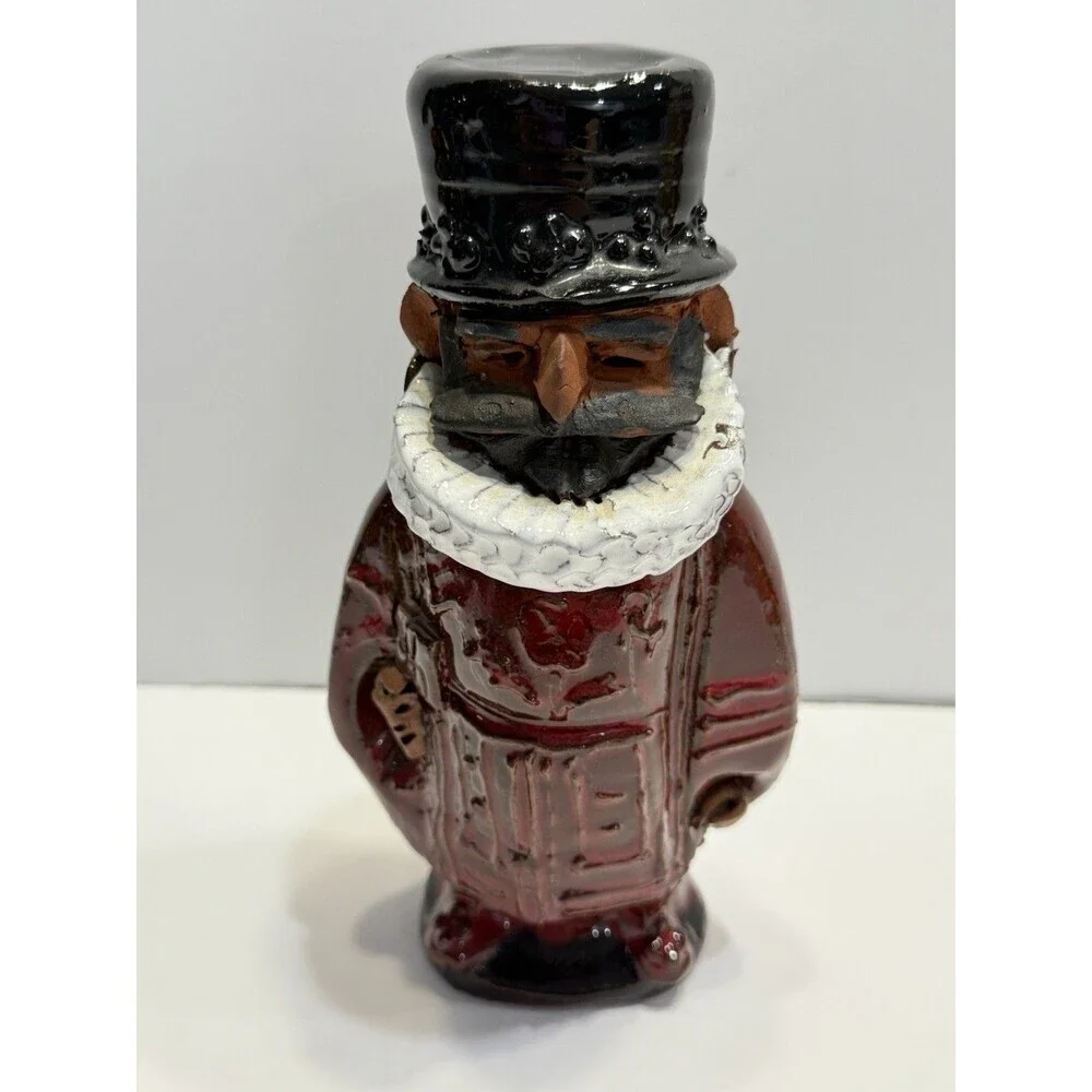 Vintage Chelsea Pottery England Studio Figure Tower Guard Red 7.5